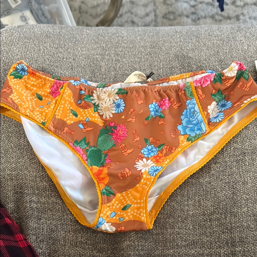 NWT Spell Orange and Brown Intimates Panties JOSHUA TREE